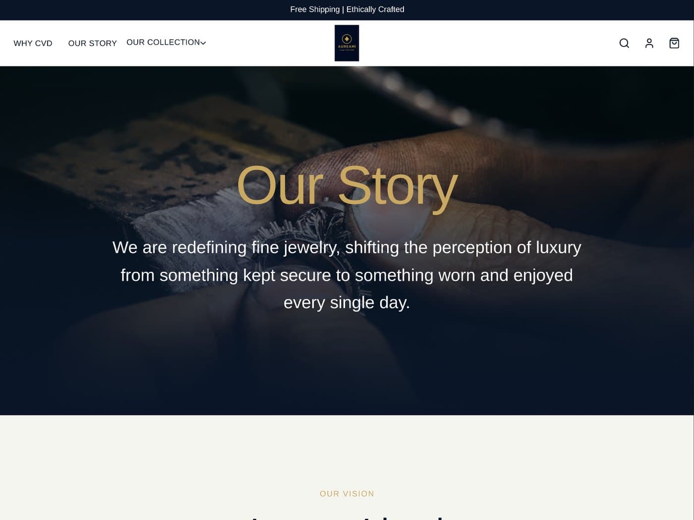 Aureami — luxe jewelry landing